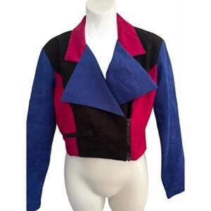 Vintage Blondie & Me Colorblock Cropped Jacket USA